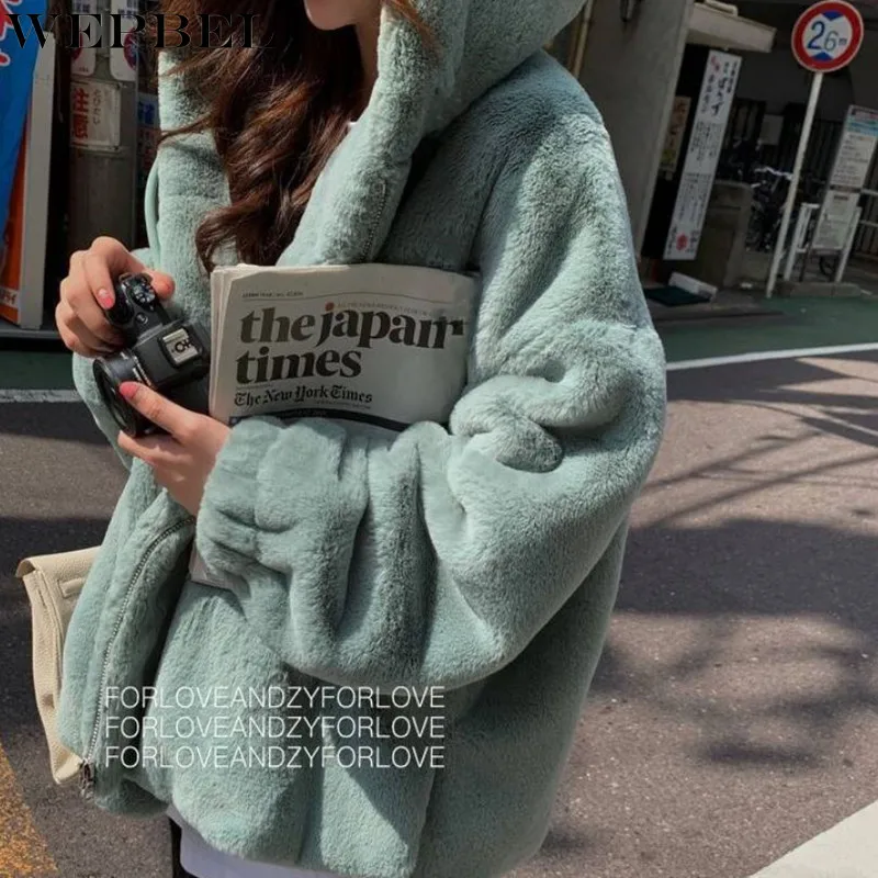 WEPBEL Women's Winter Fleece Hooded Coat Ladies Fashion Casual Long Sleeve Warm Thick Jacket Outwear
WEPBEL Women's Winter Fleece Hooded Coat Ladies Fashion Casual Long Sleeve Warm Thick Jacket Outwear