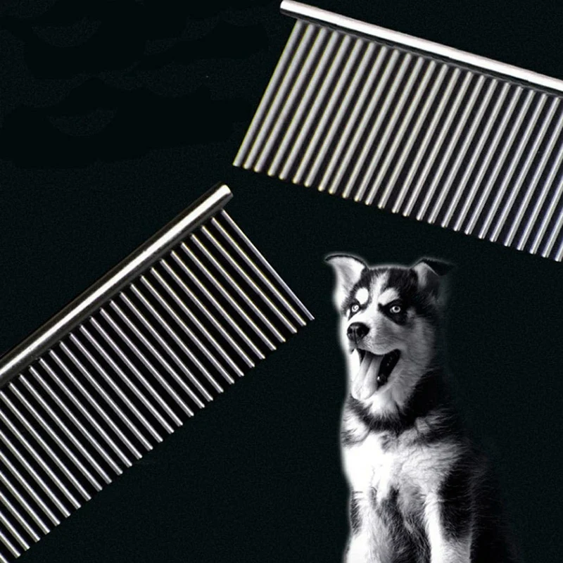 Pet Comb with Rounded Ends Stainless Steel,Cat Dog Comb for Removing Tangles and Knots,Grooming Deshedding Tool, 2Pcs
Pet Comb with Rounded Ends Stainless Steel,Cat Dog Comb for Removing Tangles and Knots,Grooming Deshedding Tool, 2Pcs
