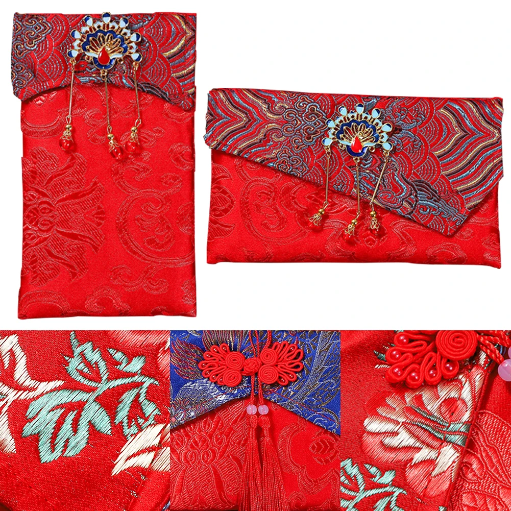 New Year Red Pocke Chinese Brocade Red Envelope Embroidery Red Lucky Money Bag Wedding Ceremony Party Supplies Red Packet New
New Year Red Pocke Chinese Brocade Red Envelope Embroidery Red Lucky Money Bag Wedding Ceremony Party Supplies Red Packet New