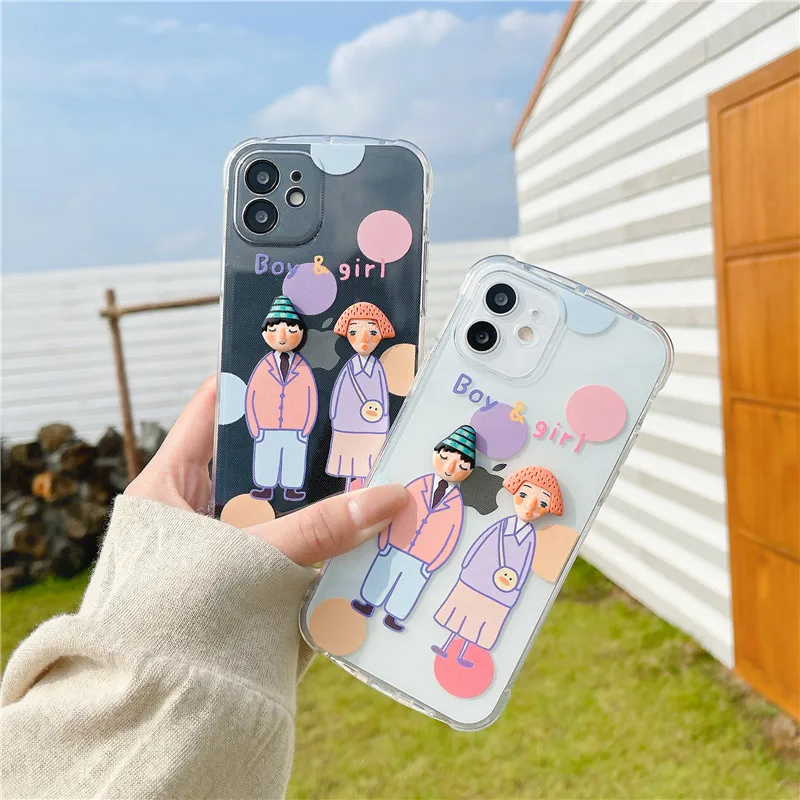 Cartoon transparent Case for iphone 12 11 Pro Max Mini XS max XR X SE2 7 8 Plus Soft silicone couples Phone Case Cute Cover gift
Cartoon transparent Case for iphone 12 11 Pro Max Mini XS max XR X SE2 7 8 Plus Soft silicone couples Phone Case Cute Cover gift