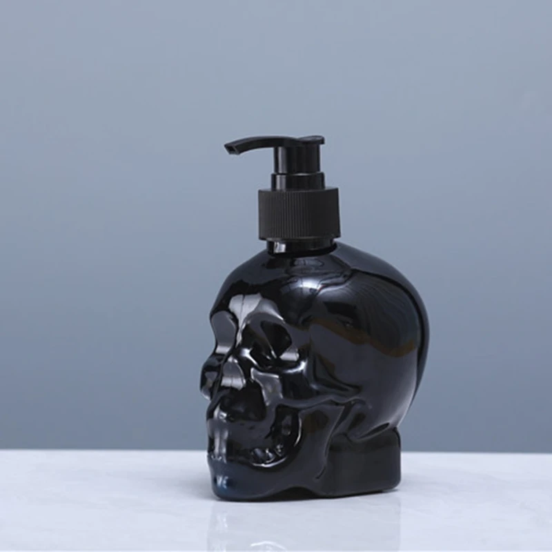 350ml Creative Skull Liquid Soap Dispenser Hand Soap Bottle Shampoo Fillable Bottle for Home Bathroom Decoration Black
350ml Creative Skull Liquid Soap Dispenser Hand Soap Bottle Shampoo Fillable Bottle for Home Bathroom Decoration Black