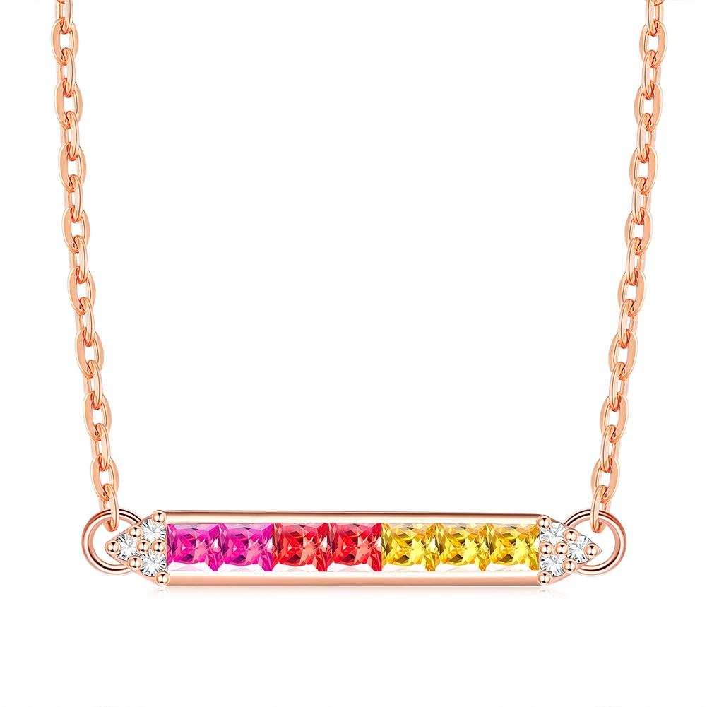 ZEMIOR S925 Sterling Silver Necklace For Women Colorful Cubic Zirconia Strip Elegant Girl Engagement Gift Fine Jewelry
ZEMIOR S925 Sterling Silver Necklace For Women Colorful Cubic Zirconia Strip Elegant Girl Engagement Gift Fine Jewelry