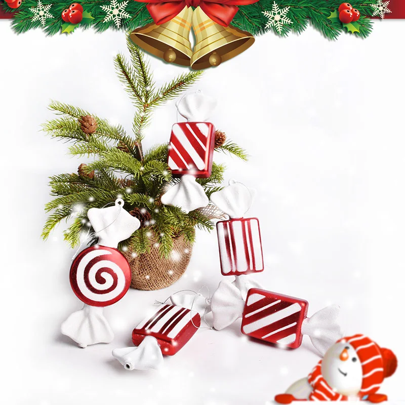 4Pcs/Lot 16cm Christmas Lollipop Ornaments Christmas Tree Hanging Decoration Red White Lollipop Pattern Closet Decor
4Pcs/Lot 16cm Christmas Lollipop Ornaments Christmas Tree Hanging Decoration Red White Lollipop Pattern Closet Decor