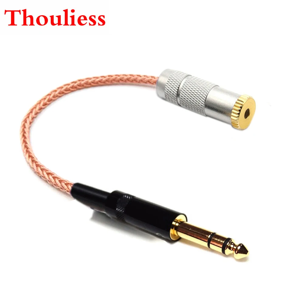 Thoulies 10cm HIFI Single Crystal Copper 6.35mm TRS 3pin Male to 2.5mm TRRS Balanced Female Audio Adapter Cable 1/4 6.35 to 2.5
Thoulies 10cm HIFI Single Crystal Copper 6.35mm TRS 3pin Male to 2.5mm TRRS Balanced Female Audio Adapter Cable 1/4 6.35 to 2.5