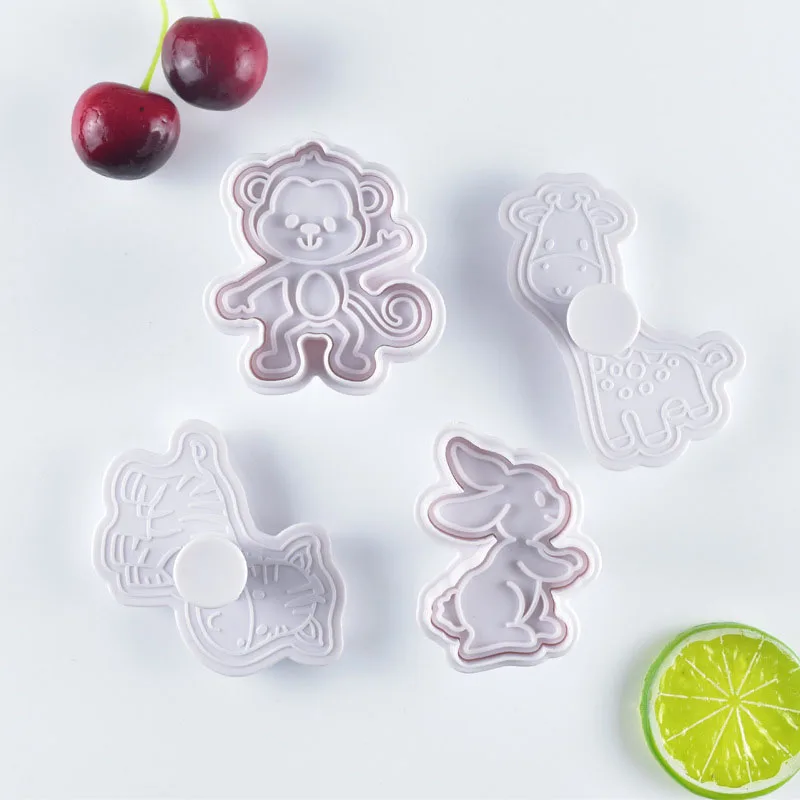 4pcs DIY Cookie Cutter Set Animal Christmas Cake Tools Biscuit Stamp Fondant Mould Baking Sugarcraft Accessories
4pcs DIY Cookie Cutter Set Animal Christmas Cake Tools Biscuit Stamp Fondant Mould Baking Sugarcraft Accessories