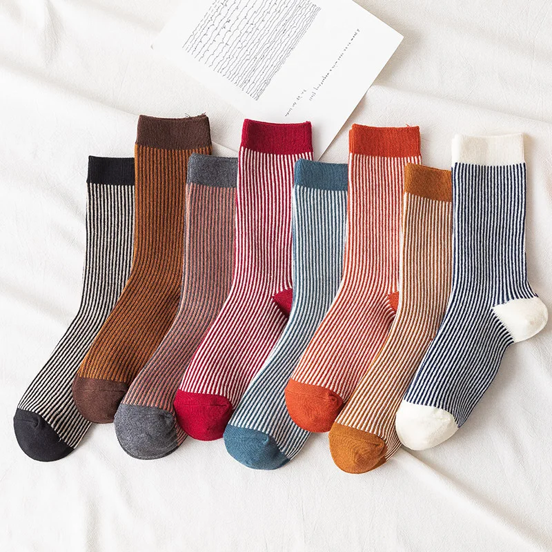 Fashion Striped Cozy Cotton Ladies Socks Streetwear Korean Style Sport Casual Harajuku Socks Autumn Winter Breathable Warm Sock
Fashion Striped Cozy Cotton Ladies Socks Streetwear Korean Style Sport Casual Harajuku Socks Autumn Winter Breathable Warm Sock
