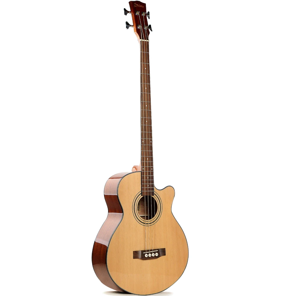 41 Inch Bass Guitar Spruce Mahogany Sapele Glossy Lacquer Cutaway Wooden Bass Guitar Musical Instrument for Beginners
41 Inch Bass Guitar Spruce Mahogany Sapele Glossy Lacquer Cutaway Wooden Bass Guitar Musical Instrument for Beginners