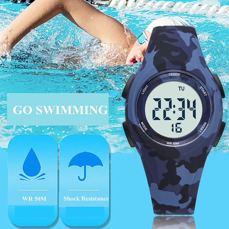 Children Swimming Watch Waterproof LED Alarm Electronic Clock Kids Digital Sport Military Wrist Watches For Boys Girls Gift
Children Swimming Watch Waterproof LED Alarm Electronic Clock Kids Digital Sport Military Wrist Watches For Boys Girls Gift