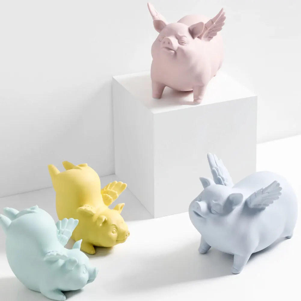 Creative Resin Flying Pig Ornaments Animal Cartoon Golden Angel Wing Golden Pig Decoration Modern Home Living Room Accessories 
Creative Resin Flying Pig Ornaments Animal Cartoon Golden Angel Wing Golden Pig Decoration Modern Home Living Room Accessories