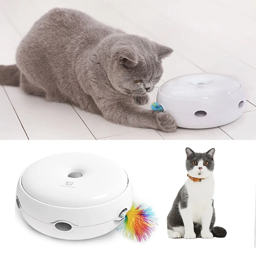Electric Cat Toy Cat Catching Mouse Interactive Cat Toy Electronic Smart Cat Teasing Toy with Dripping Sounds Feather Smart Mode 
Electric Cat Toy Cat Catching Mouse Interactive Cat Toy Electronic Smart Cat Teasing Toy with Dripping Sounds Feather Smart Mode