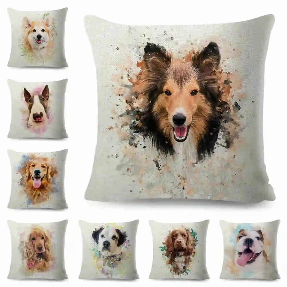 50 Style Watercolor Cute Dog Cushion Cover Decor Lovely Pet Animal Pillowcase Polyester Pillow Case for Sofa Home Car 45x45cm
50 Style Watercolor Cute Dog Cushion Cover Decor Lovely Pet Animal Pillowcase Polyester Pillow Case for Sofa Home Car 45x45cm