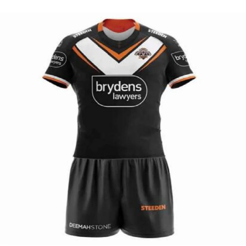 2021 Wests Tigers crianças casa rugby jérsei define camisa esportiva Size 16--26
2021 Wests Tigers crianças casa rugby jérsei define camisa esportiva Size 16--26