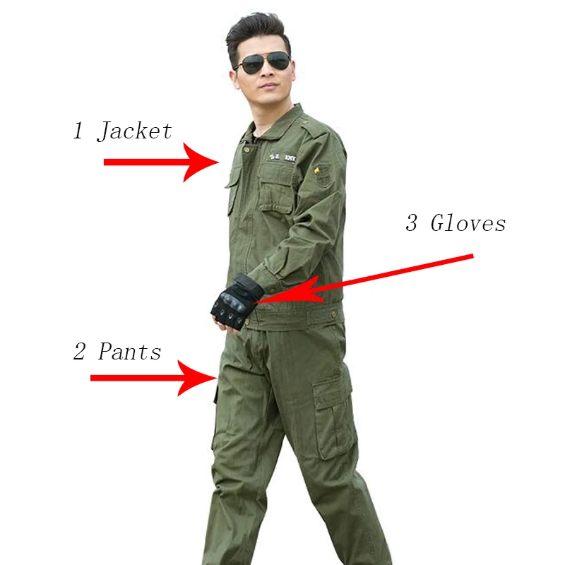 3Pcs/Lot Jacket Set Men Cotton Military Jackets Men Sets Long Multi-pocket Casual Coat Military Men's Outdoor Army Jacket Coats 
3Pcs/Lot Jacket Set Men Cotton Military Jackets Men Sets Long Multi-pocket Casual Coat Military Men's Outdoor Army Jacket Coats