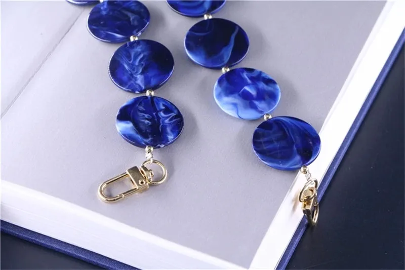 120 cm custom design fashion big flat beads bag handle 
120 cm custom design fashion big flat beads bag handle