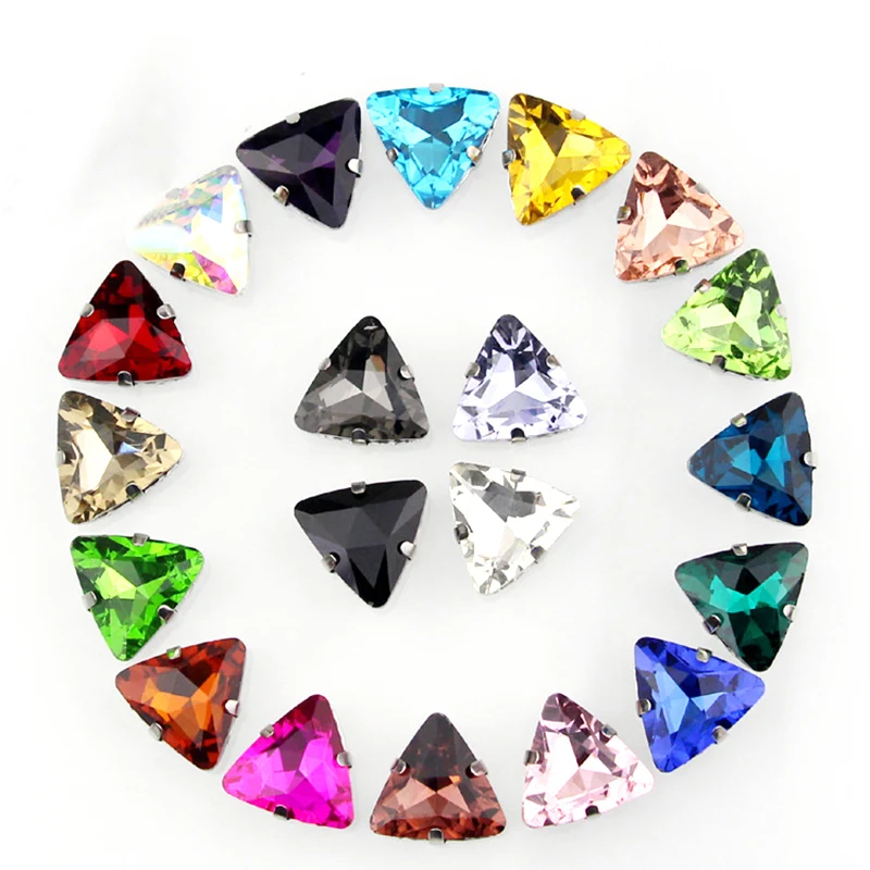 Triangle Shape 20Pcs 18MM High Quality Silver Base Crystal Glass Flatback Sew On Rhinestones For DIY Shoes Apparel Accessories
Triangle Shape 20Pcs 18MM High Quality Silver Base Crystal Glass Flatback Sew On Rhinestones For DIY Shoes Apparel Accessories