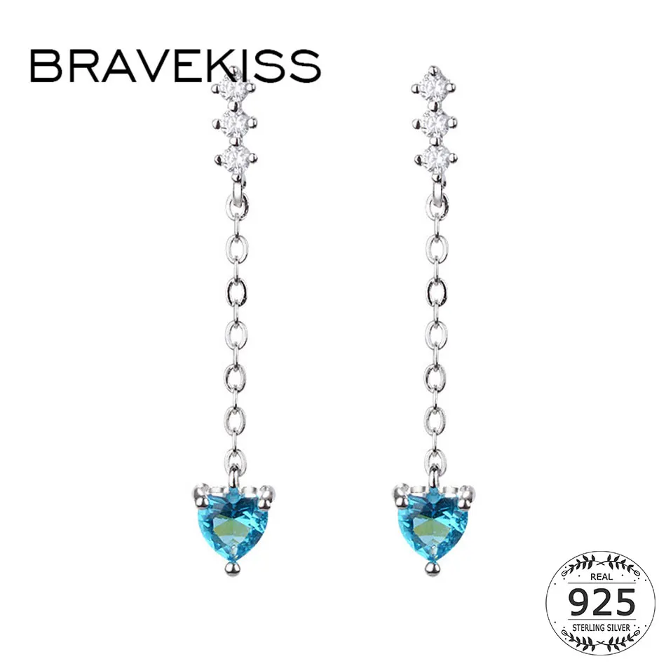 Женские длинные висячие серьги BRAVEKISS, серьги из стерлингового серебра 925 пробы с синим сердцем и фианитом, Роскошные ювелирные украшения ...
Женские длинные висячие серьги BRAVEKISS, серьги из стерлингового серебра 925 пробы с синим сердцем и фианитом, Роскошные ювелирные украшения ...