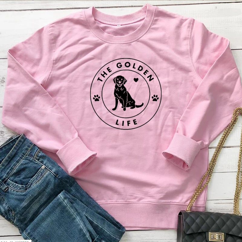The Golden Life Funny Sweatshirt Women Dog Lover Gift Crewneck Pullover Long Sleeve Hoody Tops Autumn Clothing Animal Jumper
The Golden Life Funny Sweatshirt Women Dog Lover Gift Crewneck Pullover Long Sleeve Hoody Tops Autumn Clothing Animal Jumper