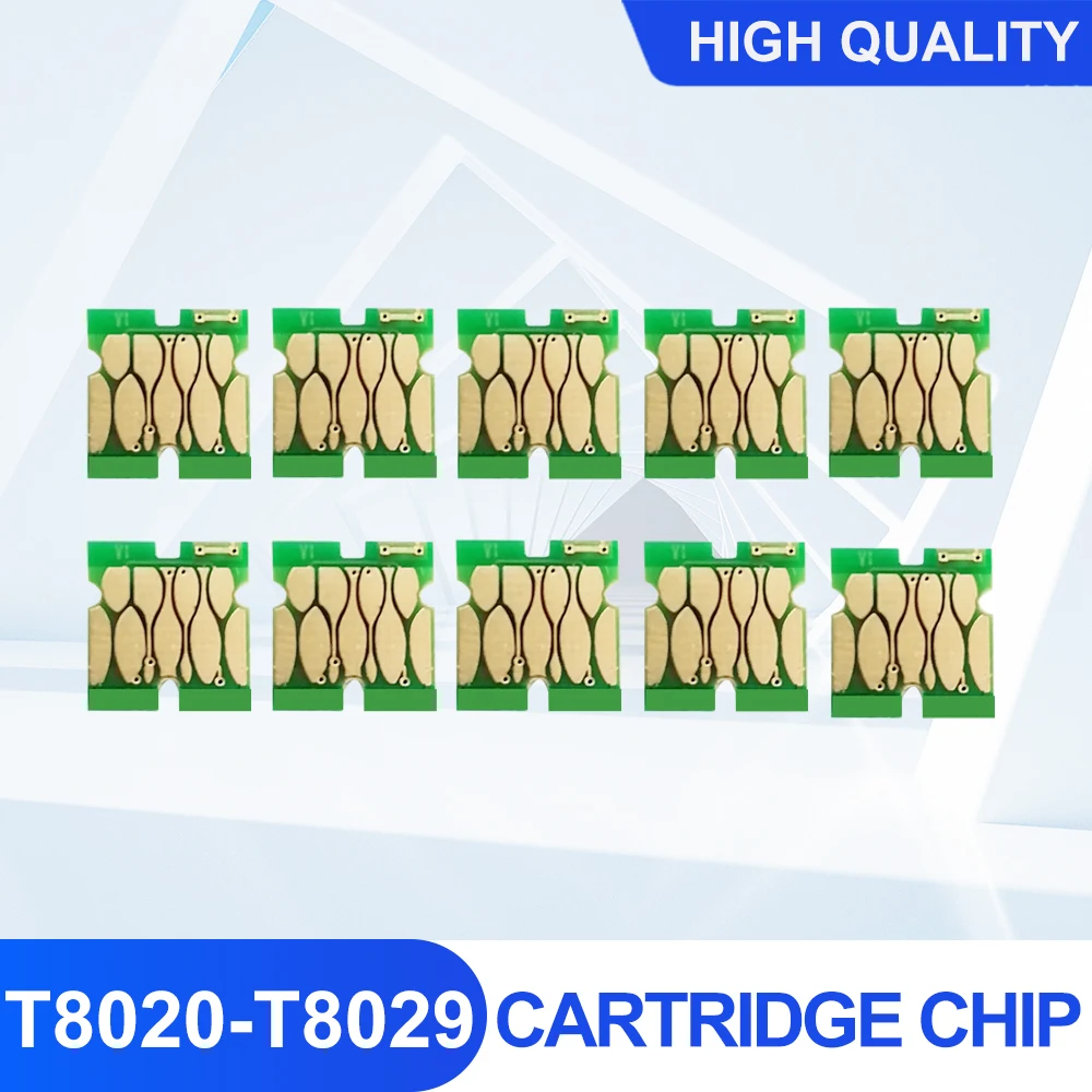 

New Version T8020-T8029 T8021 Ink Cartridge Chip For Epson SureColor P10080 P20080 Printer Compatible Chip 10Colors/Set 700ML