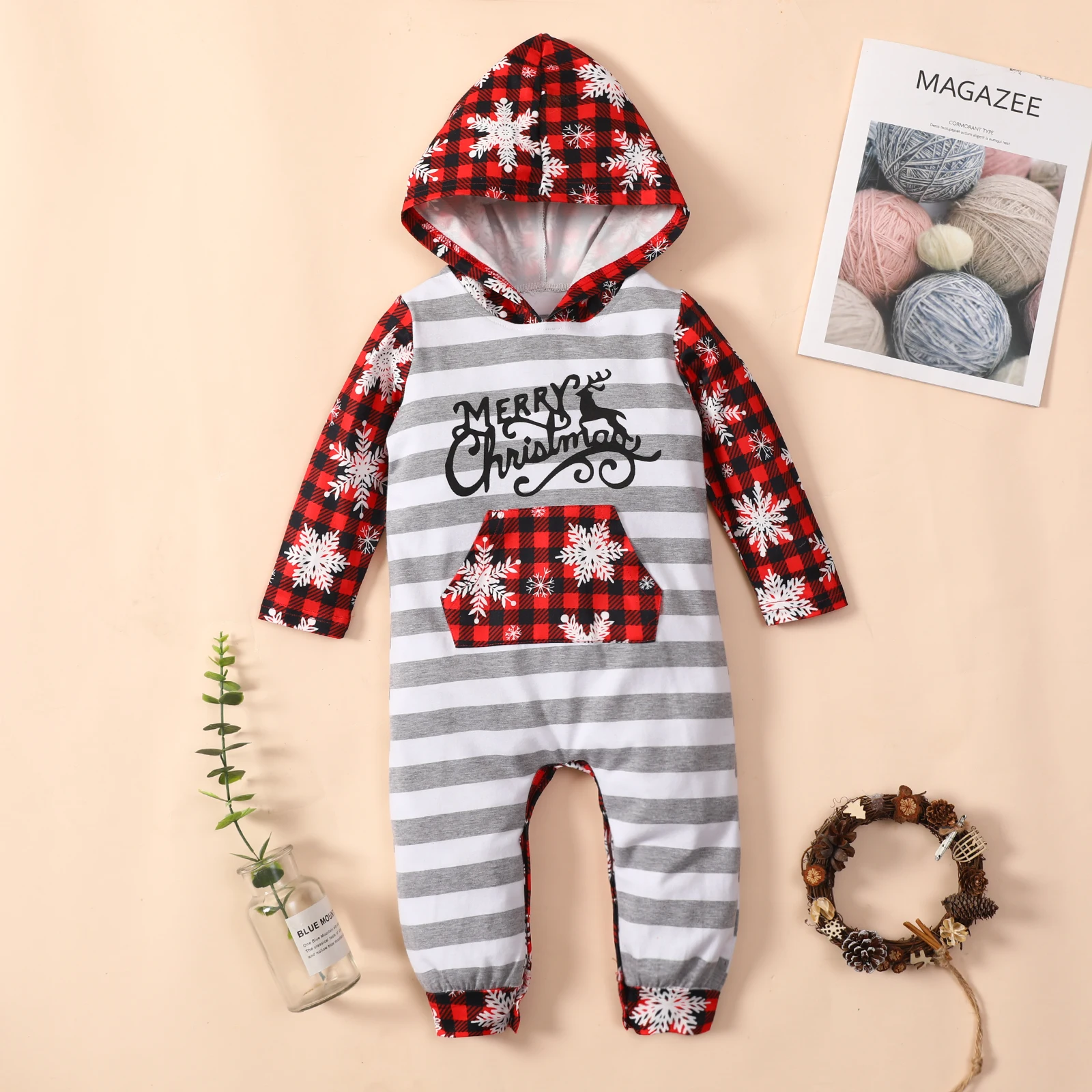 Baby Clothing Little Girls Boys Plaid stripe patchwork printed Hoodie Bodysuits Toddler Spring Autumn Winter Jumpsuit 0-24Months
Baby Clothing Little Girls Boys Plaid stripe patchwork printed Hoodie Bodysuits Toddler Spring Autumn Winter Jumpsuit 0-24Months