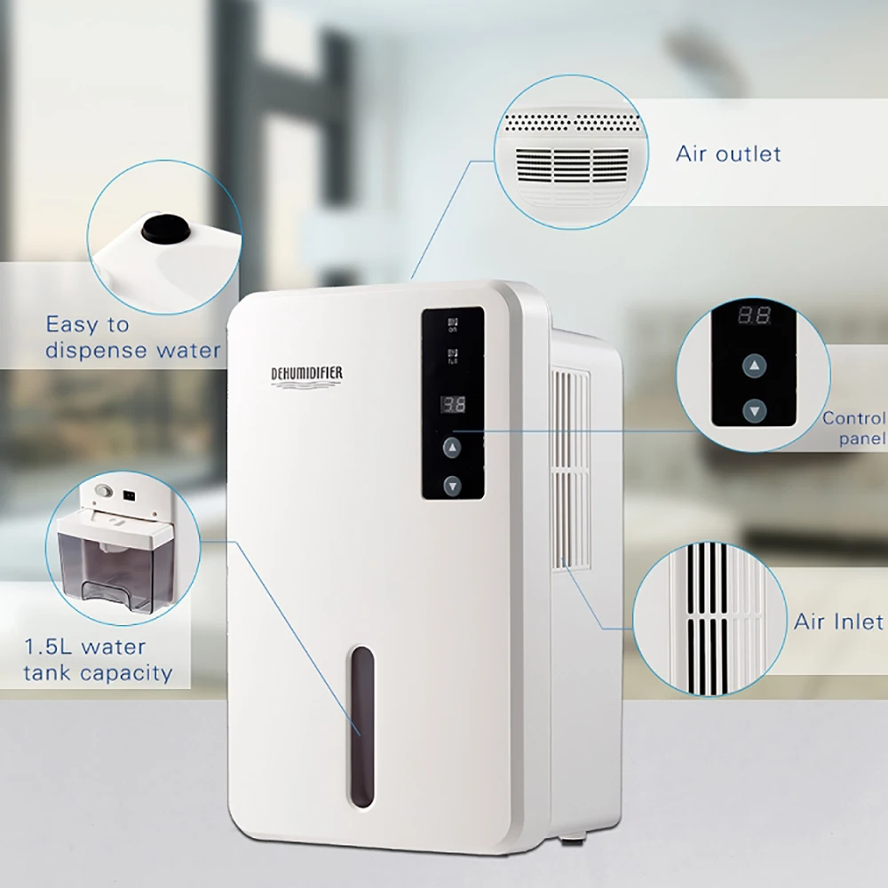110V 220V Low Noise Dehumidifier for Home 400ML/day Electric Mini Household Dryer Machine Air Cleaning Purifier
110V 220V Low Noise Dehumidifier for Home 400ML/day Electric Mini Household Dryer Machine Air Cleaning Purifier
