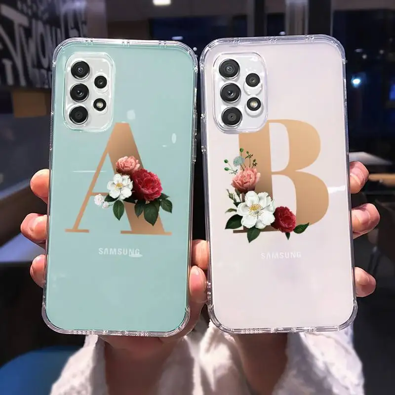 Vintage Gold Floral Letter Phone Case Transparent For Samsung A51 A50 A71 A70 A81 M60S Note S21 S 20 10 9 8 11 E Plus Ultra
Vintage Gold Floral Letter Phone Case Transparent For Samsung A51 A50 A71 A70 A81 M60S Note S21 S 20 10 9 8 11 E Plus Ultra