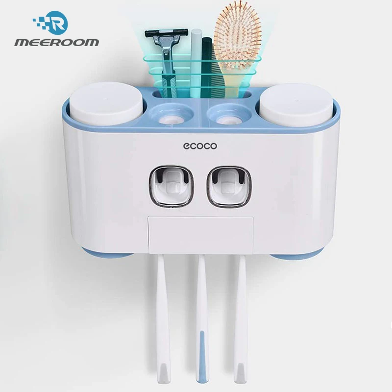 ECOCO Automatic Toothpaste Squeezers Wall Mounted Toothpaste Dispenser Dustproof Toothbrush Holder Bathroom Accessories for Home
ECOCO Automatic Toothpaste Squeezers Wall Mounted Toothpaste Dispenser Dustproof Toothbrush Holder Bathroom Accessories for Home