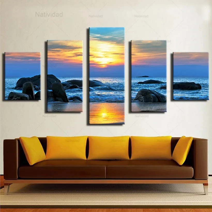 Modern Pacific Ocean Sea Stone Wall Decoration Sea View Frameless Canvas Printing 5 Pieces Suitable for Placement In Living Room
Modern Pacific Ocean Sea Stone Wall Decoration Sea View Frameless Canvas Printing 5 Pieces Suitable for Placement In Living Room