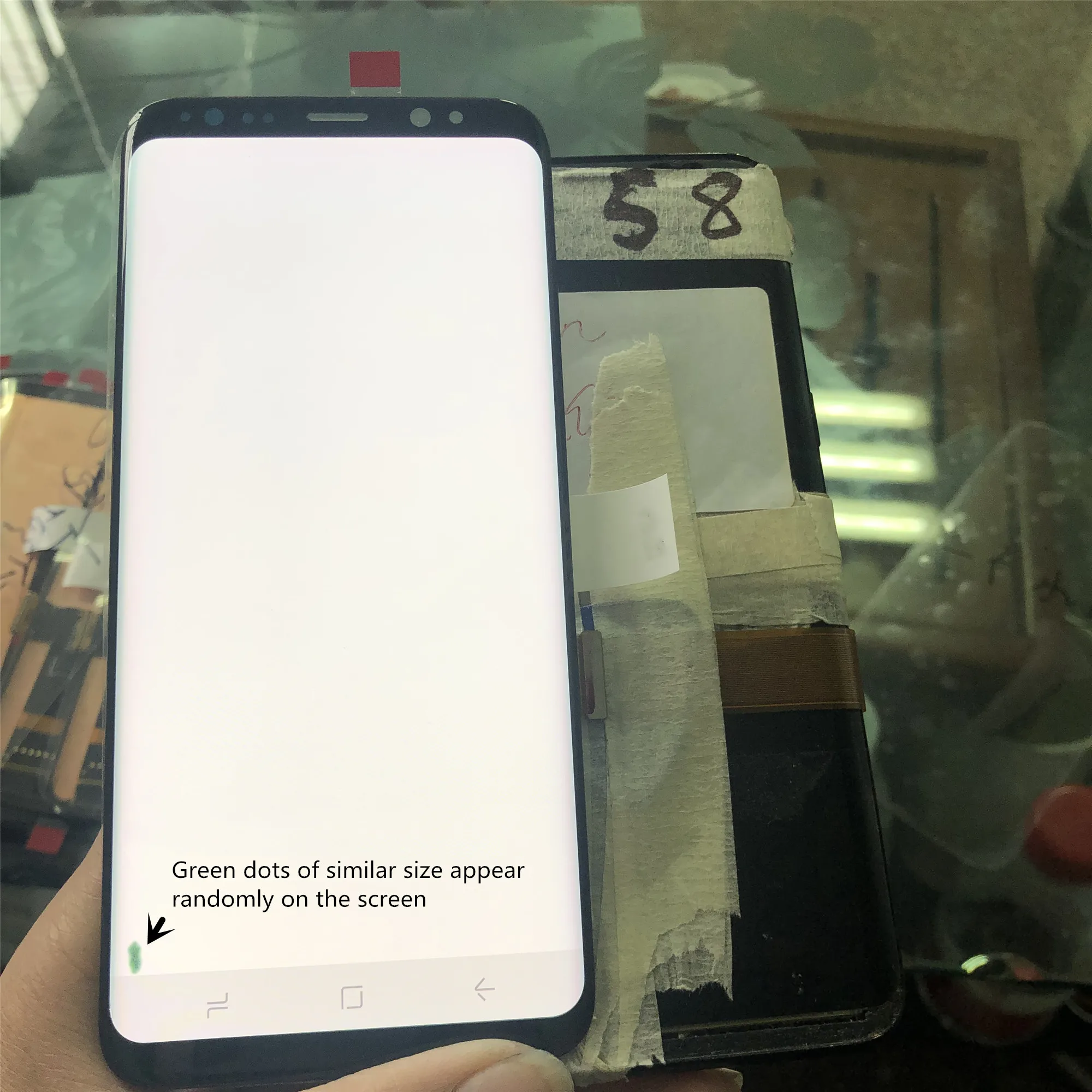 С точкой для Samsung Galaxy S8 G950F G950A ЖК дисплей с сенсорным экраном дигитайзер рамкой в
