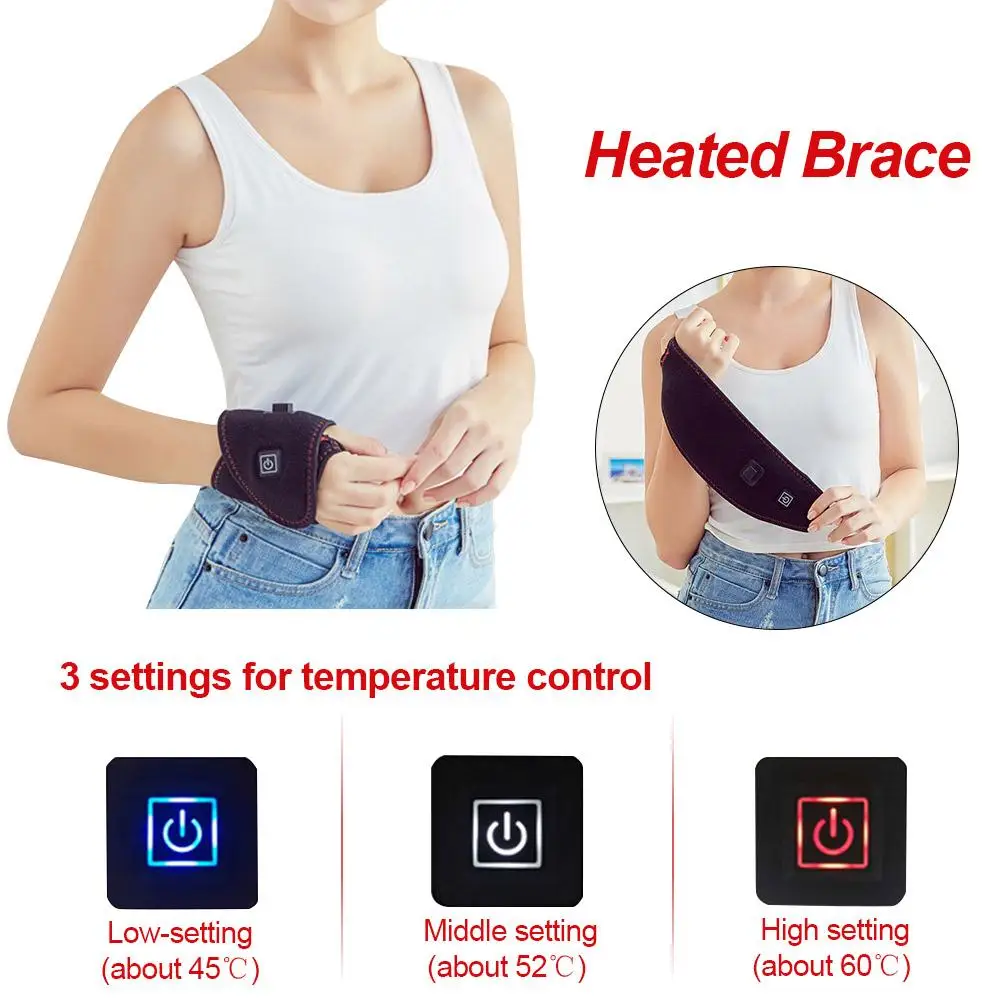 Hand Wrist Heated Wrap Portable Heating Pad USB Charging Hand Heated Brace With 3 Temperature Settings For Arthritis Tendinitis
Hand Wrist Heated Wrap Portable Heating Pad USB Charging Hand Heated Brace With 3 Temperature Settings For Arthritis Tendinitis