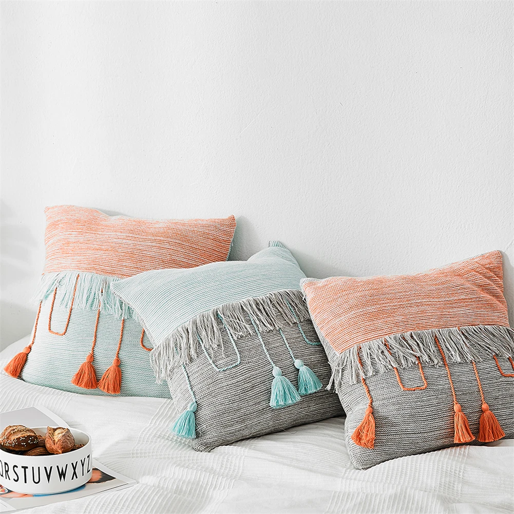 Tassel Cushion Cover 45X45Cm Stitching Knitted Cotton Pillowcase for Sofa Living Room Bedroom Furniture Decoration
Tassel Cushion Cover 45X45Cm Stitching Knitted Cotton Pillowcase for Sofa Living Room Bedroom Furniture Decoration
