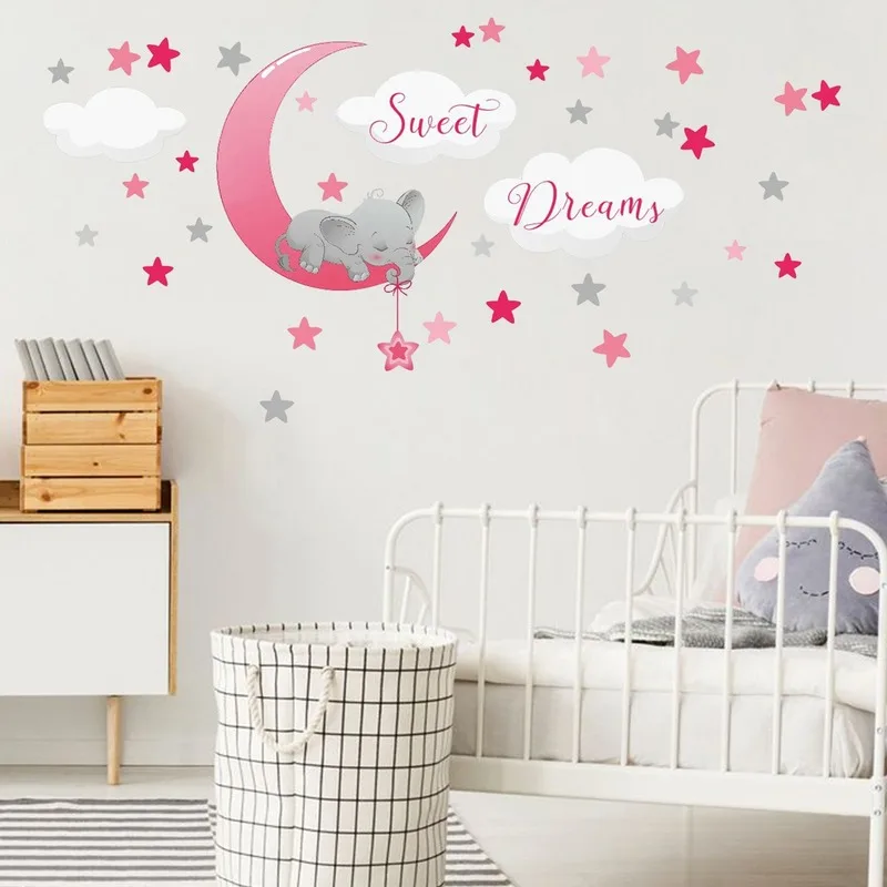 Sweet Dream Wall Stickers Cute Animal Boy Girl Kids Room Decoration Baby Bedroom Nursery Decor Vinyl Self Adhesive Wallpaper Art
Sweet Dream Wall Stickers Cute Animal Boy Girl Kids Room Decoration Baby Bedroom Nursery Decor Vinyl Self Adhesive Wallpaper Art