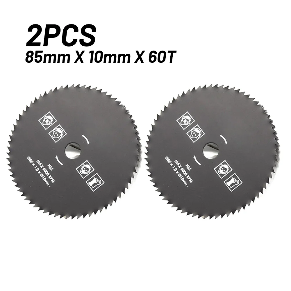 2Pcs 60T 85mm*10mm HSS Circular Saw Blade Cutting Grinder Saw Disc Wheel For Wood Metal Steel Aluminum Plastics High Hardness
2Pcs 60T 85mm*10mm HSS Circular Saw Blade Cutting Grinder Saw Disc Wheel For Wood Metal Steel Aluminum Plastics High Hardness