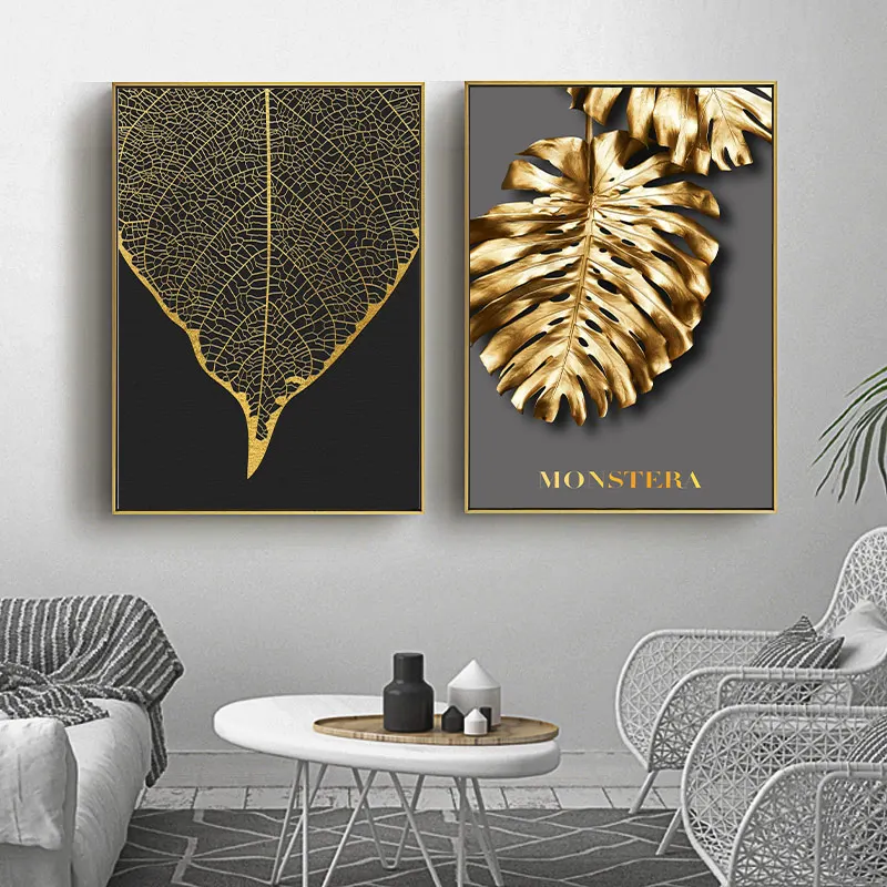 Abstract Golden Leaf Flower Wall Art Canvas Painting Black And White Feathers Poster Print Wall Picture for Living Room Decor
Abstract Golden Leaf Flower Wall Art Canvas Painting Black And White Feathers Poster Print Wall Picture for Living Room Decor