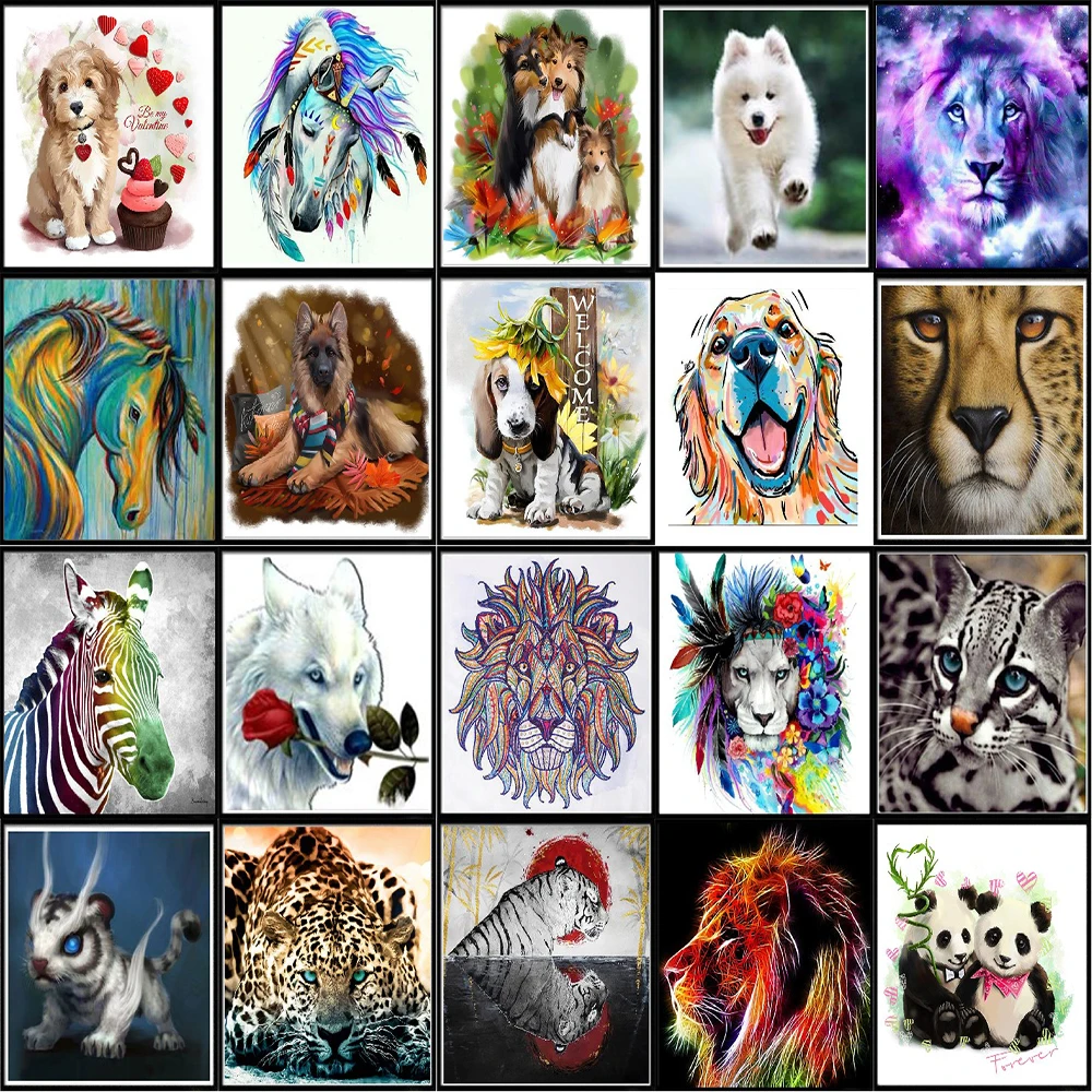 Animals pattern 5D Diy round diamond painting kit cross stitch landscape mosaic diamond embroidery home decoration new year gift
Animals pattern 5D Diy round diamond painting kit cross stitch landscape mosaic diamond embroidery home decoration new year gift