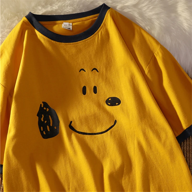 Винтажная хлопковая футболка с коротким рукавом, женский свободный топ в Корейском стиле, стиль Харадзюку, соленая Милая поддельная футбол... 
Винтажная хлопковая футболка с коротким рукавом, женский свободный топ в Корейском стиле, стиль Харадзюку, соленая Милая поддельная футбол...