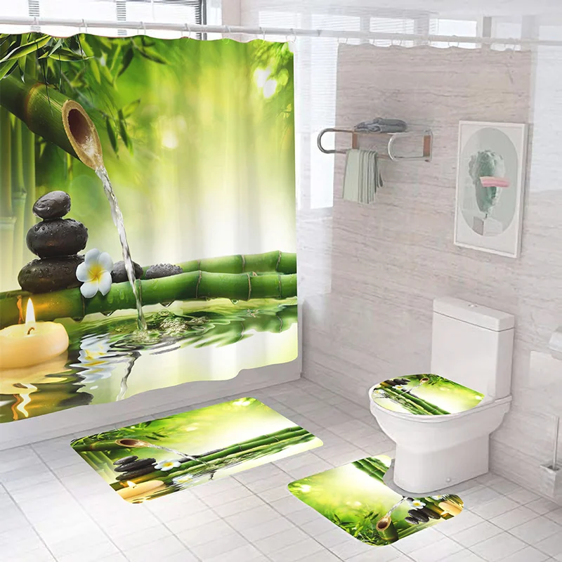 Curtain For Bathroom Furniture Sets Accessories Green Bamboo Bath 3 Piece Of Mats Decorative 3d Waterproof Fabric Shower Screen
Curtain For Bathroom Furniture Sets Accessories Green Bamboo Bath 3 Piece Of Mats Decorative 3d Waterproof Fabric Shower Screen
