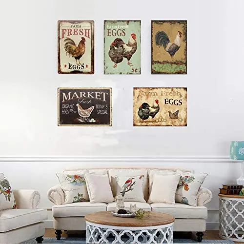 Farm Fresh Eggs Vintage Metal Tin Sign Farmhouse Home Wall Decor Bar Country Bedroom Creative Wall Restaurant Hang Sign 8" X 12"
Farm Fresh Eggs Vintage Metal Tin Sign Farmhouse Home Wall Decor Bar Country Bedroom Creative Wall Restaurant Hang Sign 8" X 12"