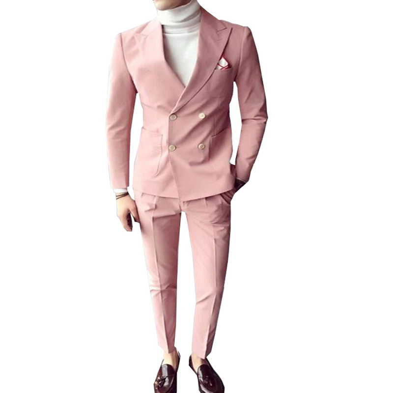 2022 Fashion Sunshine Men Suits Double Breasted 2 Pieces Peaked Collar Slim Fit Suits for Wedding Dinner Party Tuxedos
2022 Fashion Sunshine Men Suits Double Breasted 2 Pieces Peaked Collar Slim Fit Suits for Wedding Dinner Party Tuxedos