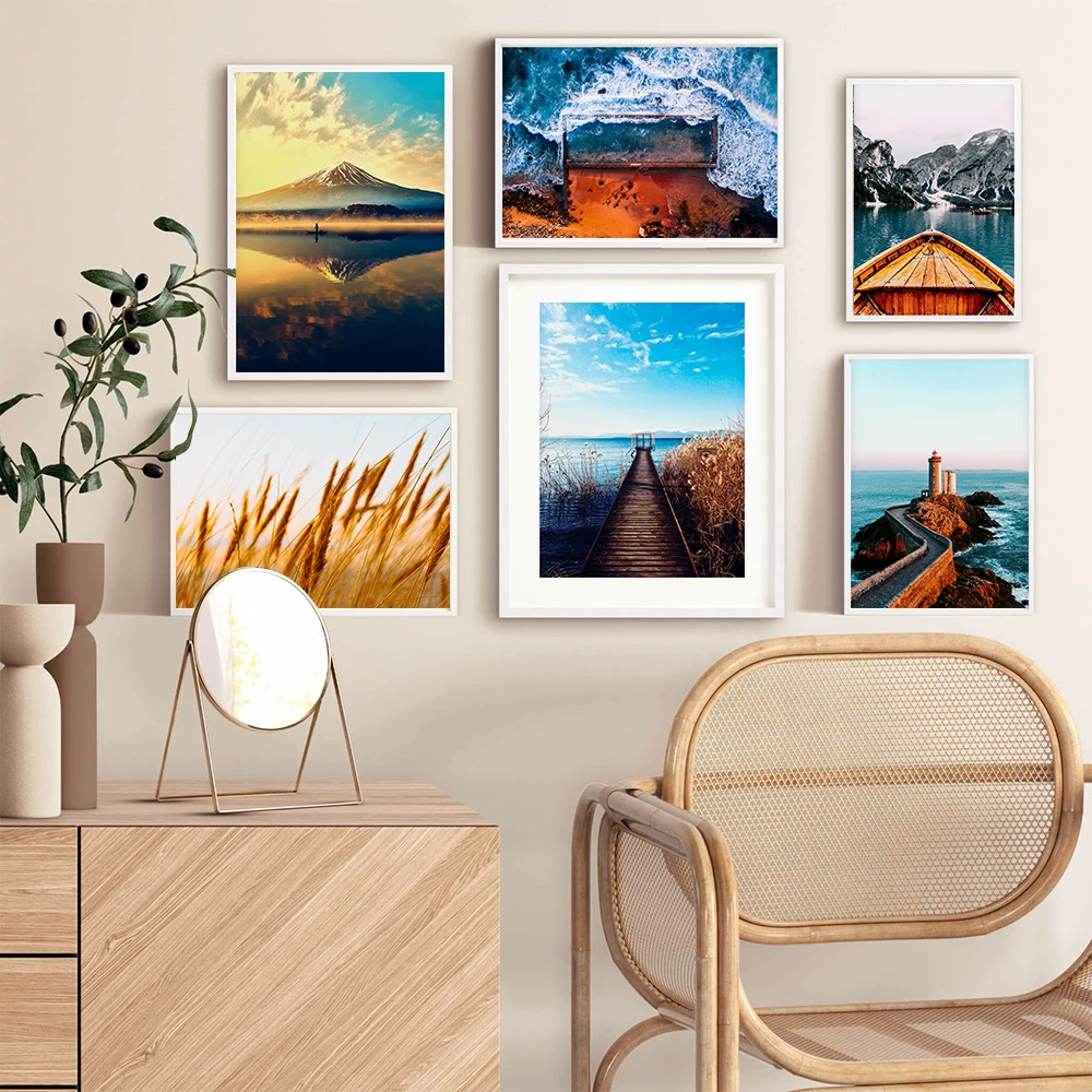 Nature Landscape Wall Art Sunset Paintings for Home Design Nordic Scenic Picture Modern Home Wall Decor Prints
Nature Landscape Wall Art Sunset Paintings for Home Design Nordic Scenic Picture Modern Home Wall Decor Prints