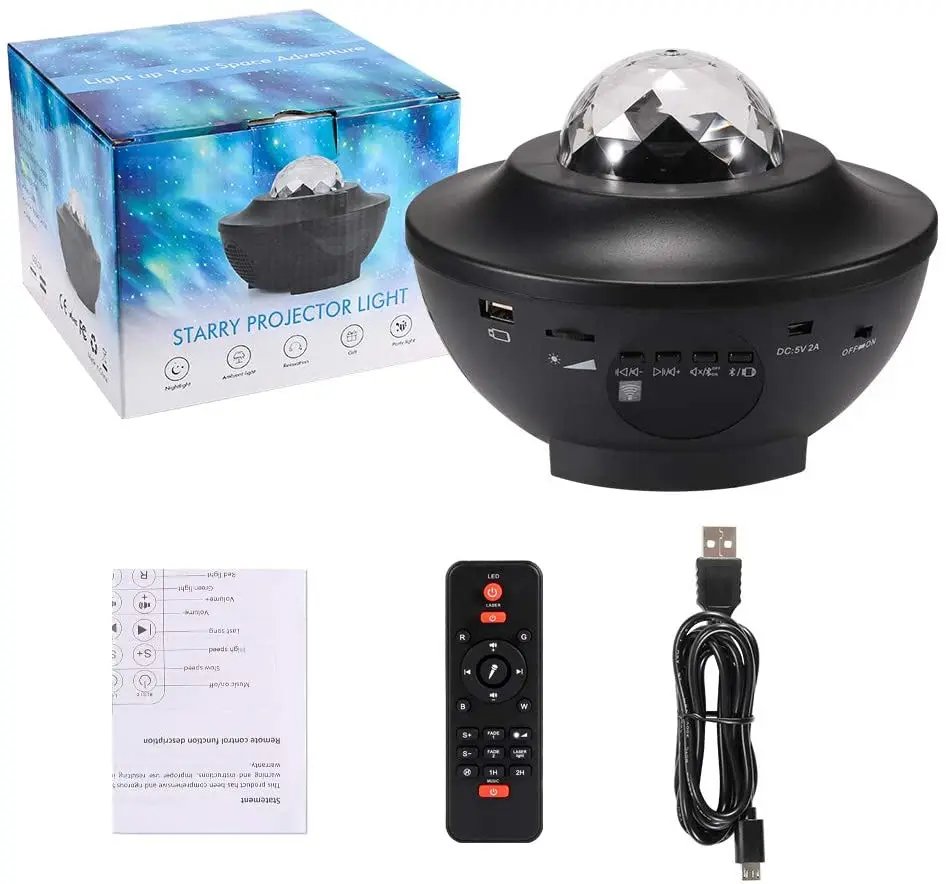 Galaxy Starry Night Lamp LED Star Projector Night Light Ocean Wave Projector with Music Bluetooth Remote Control for Baby Room
Galaxy Starry Night Lamp LED Star Projector Night Light Ocean Wave Projector with Music Bluetooth Remote Control for Baby Room