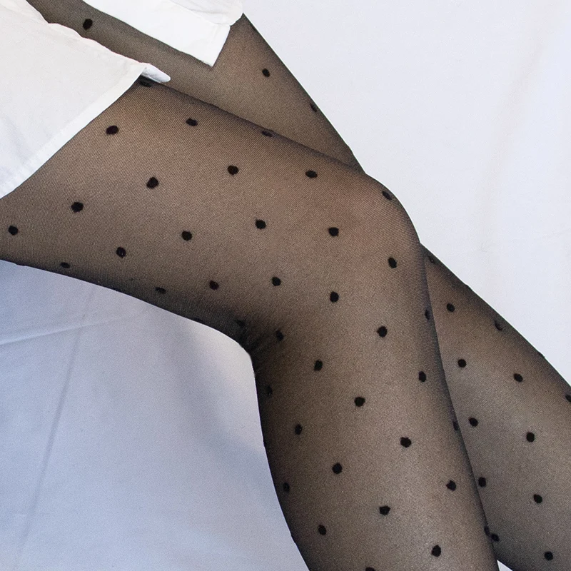 Japan Style Dot Patterned Women Pantyhose Fashion Sweet Girl Black Sexy Tights Female Stocking Transparent Silk Tights 
Japan Style Dot Patterned Women Pantyhose Fashion Sweet Girl Black Sexy Tights Female Stocking Transparent Silk Tights