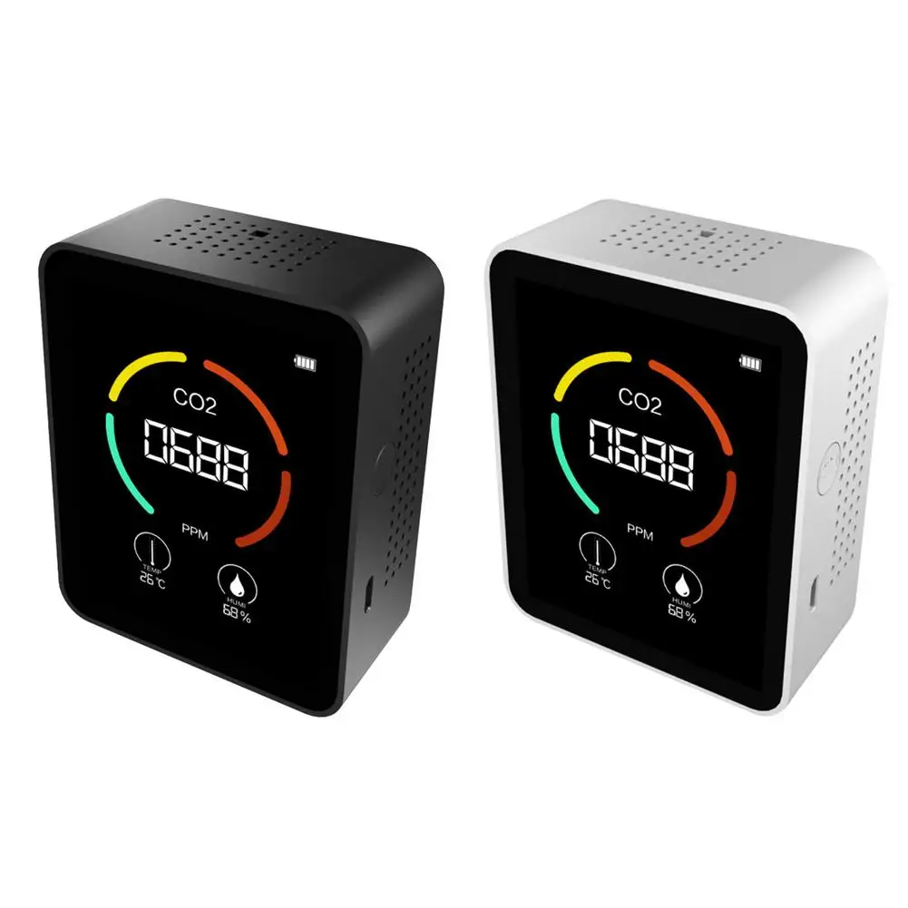 Desktop CO2 Monitor 3 In1Indoor Greenhouse Air Quality Carbon Dioxide TVOC Detector Digital Temperature Humidity Tester
Desktop CO2 Monitor 3 In1Indoor Greenhouse Air Quality Carbon Dioxide TVOC Detector Digital Temperature Humidity Tester
