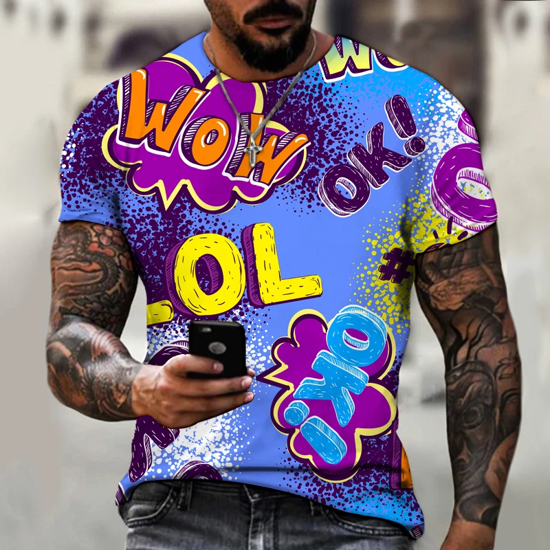 Hip-hop Street Men's Graffiti 3D Printing T-shirt Three-dimensional New Funny 3D Printing T-shirt Men's Fashion Clothing Tops
Hip-hop Street Men's Graffiti 3D Printing T-shirt Three-dimensional New Funny 3D Printing T-shirt Men's Fashion Clothing Tops