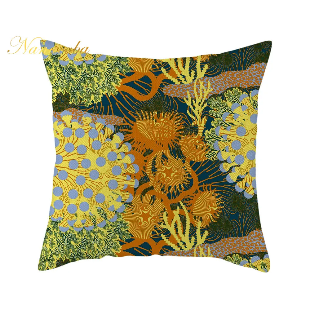Nanacoba Linen Marine Life Cushion Cover Coral Pattern Throw Pillow Case Farmhouse Home Decor Fundas Para Cogines
Nanacoba Linen Marine Life Cushion Cover Coral Pattern Throw Pillow Case Farmhouse Home Decor Fundas Para Cogines