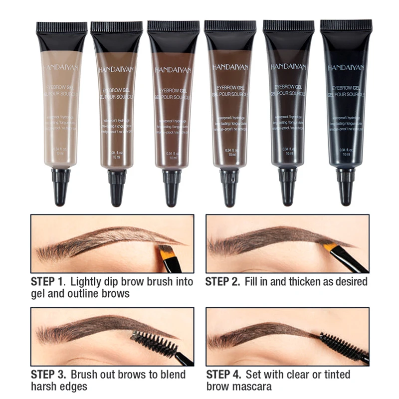 Natural 6 Colors Liquid Dyeing Eyebrow Cream Set Waterproof Durable Brown Tint Eyebrow Henna Mascara Eyebrows Paint Makeup
Natural 6 Colors Liquid Dyeing Eyebrow Cream Set Waterproof Durable Brown Tint Eyebrow Henna Mascara Eyebrows Paint Makeup