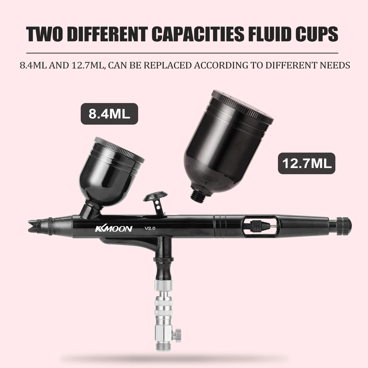 Dual-Action Multi-Purpose Professional Spray Gun Gravitation Feed 0.3mm Airbrush Kit Set with 8.4ml and 12.7ml Fluid Cup
Dual-Action Multi-Purpose Professional Spray Gun Gravitation Feed 0.3mm Airbrush Kit Set with 8.4ml and 12.7ml Fluid Cup