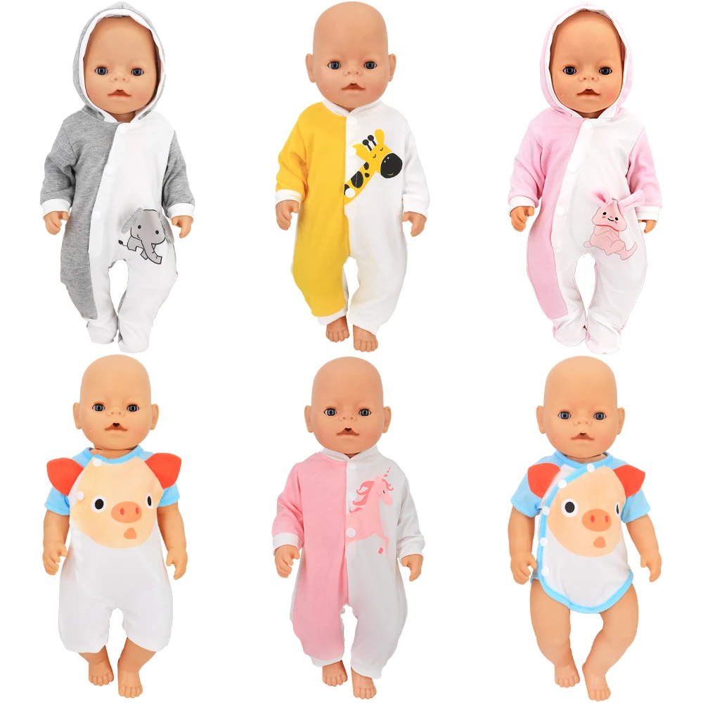 Doll Clothes Animal Onesies with Hats Pajamas Outfits, fit for 18 inch American Doll Girl New Born Baby Zapf Dolls Accessories
Doll Clothes Animal Onesies with Hats Pajamas Outfits, fit for 18 inch American Doll Girl New Born Baby Zapf Dolls Accessories