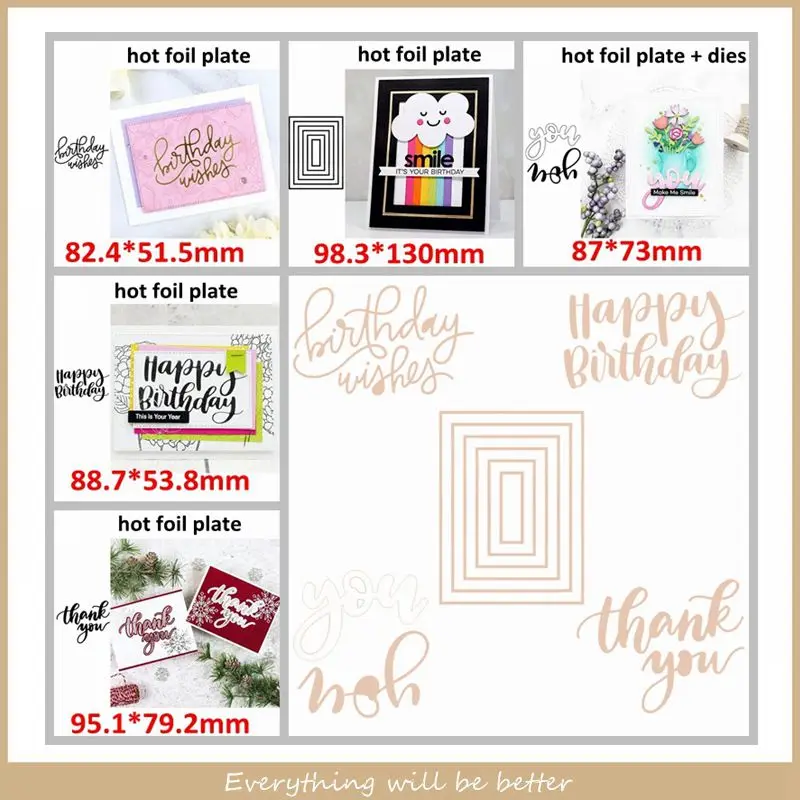 Layered Rectangle Frame Happy Birthday Wishes Thank You Special Fond Hot Foil Plate For DIY Scrapbooking Cards Paper Crafts 2020
Layered Rectangle Frame Happy Birthday Wishes Thank You Special Fond Hot Foil Plate For DIY Scrapbooking Cards Paper Crafts 2020