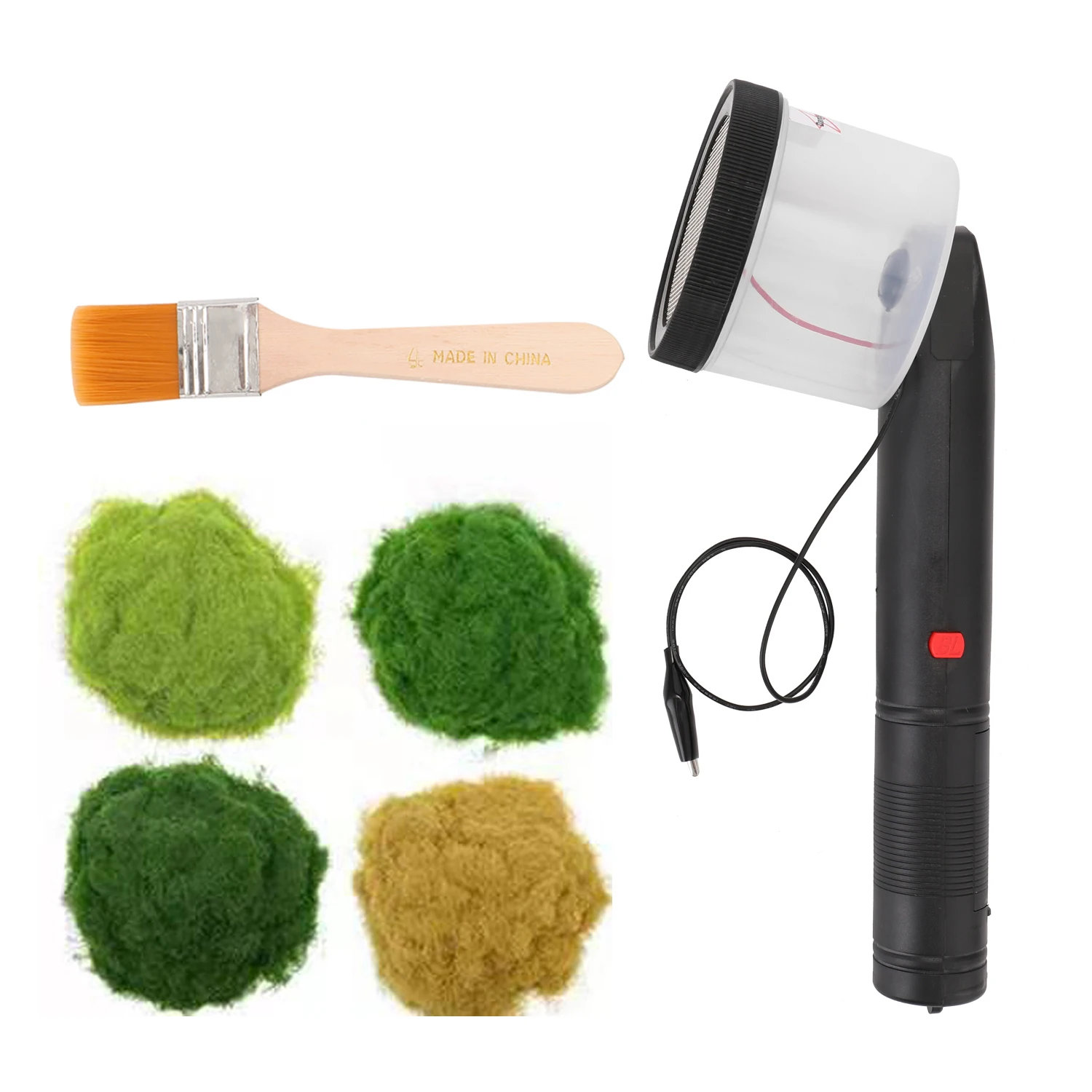 ABS Antiskid Handle Mini Static Grass Flocking Applicator with 4 Colors of Grasspowders for DIY Scenic Modelling Sand Table
ABS Antiskid Handle Mini Static Grass Flocking Applicator with 4 Colors of Grasspowders for DIY Scenic Modelling Sand Table