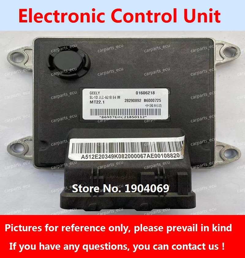 Engine Computer Board 01606218 B6000725 28290892 MT22 ECU B6000727 28290892 28341450 01609175 For Geely Englon Car
Engine Computer Board 01606218 B6000725 28290892 MT22 ECU B6000727 28290892 28341450 01609175 For Geely Englon Car